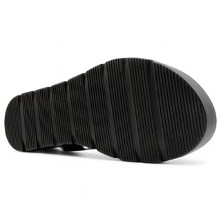 Foto 5 | Sandalias Con Plataforma Exterior Piel Vegana Color Negro Para Mujer De Rbcollection