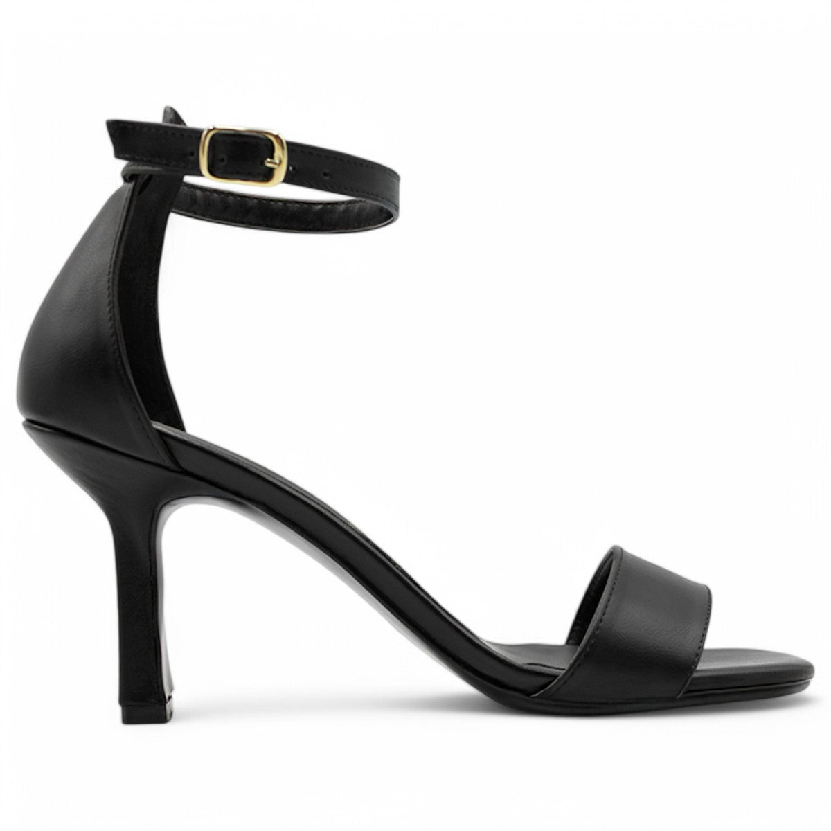 Foto 4 pulgar | Sandalia Con Tacón Exterior Piel Vegana Color Negro Para Mujer De Rbcollection
