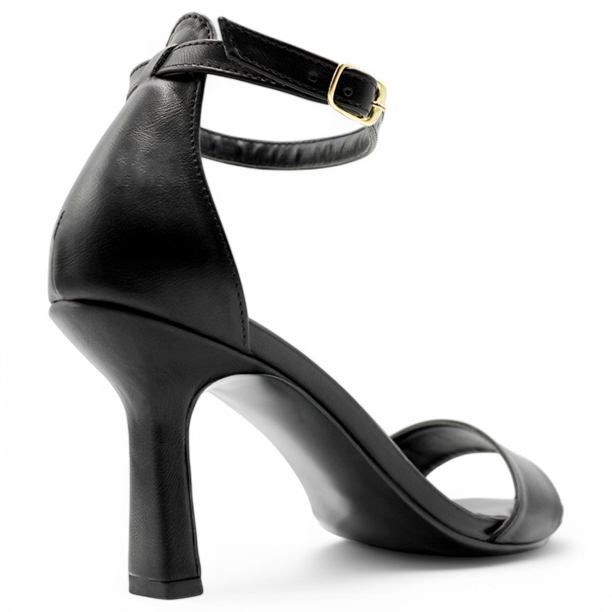 Foto 5 pulgar | Sandalia Con Tacón Exterior Piel Vegana Color Negro Para Mujer De Rbcollection