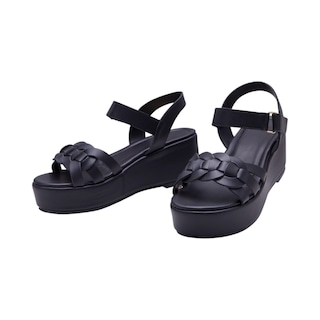 Foto 4 | Plataforma Calzado Watanabe Color Negro Trenzada Piel