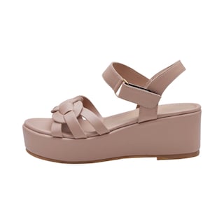 Foto 2 | Plataforma Calzado Watanabe Color Beige Trenzada Piel