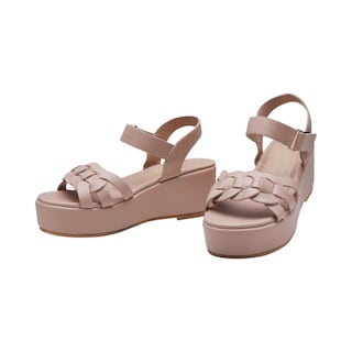 Foto 4 | Plataforma Calzado Watanabe Color Beige Trenzada Piel