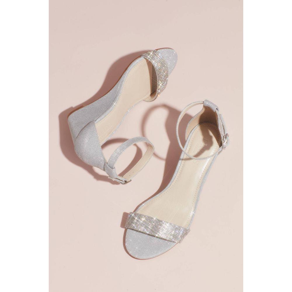 Foto 4 pulgar | Sandalias Con Cristales David's Bridal Plateado