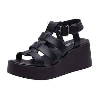 Foto 1 | Plataforma Calzado Watanabe Color Negro Tiras Decorativas