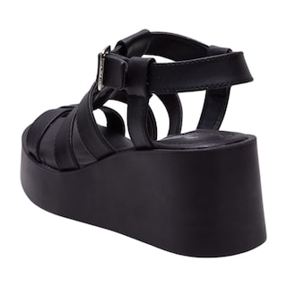Foto 3 | Plataforma Calzado Watanabe Color Negro Tiras Decorativas
