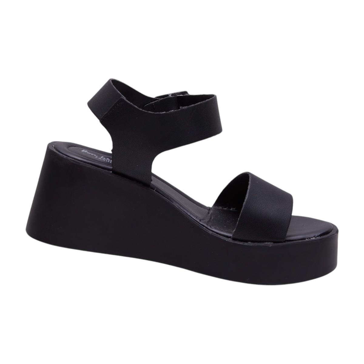 Foto 4 pulgar | Plataforma Calzado Watanabe Color Negro Punta Abierta Clásicas