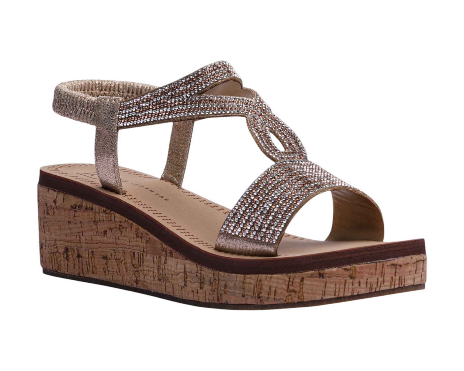 Foto 1 | Sandalia Cuña Para Mujer Lob Footwear Textile Rosa 90605045