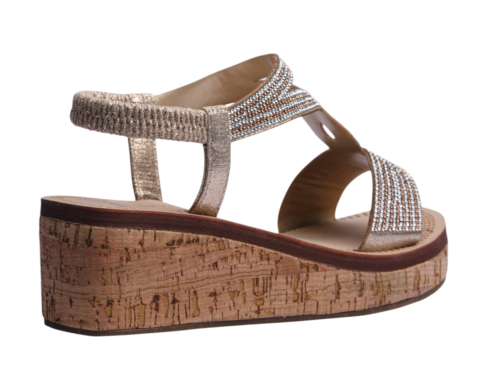 Foto 4 pulgar | Sandalia Cuña Para Mujer Lob Footwear Textile Rosa 90605045