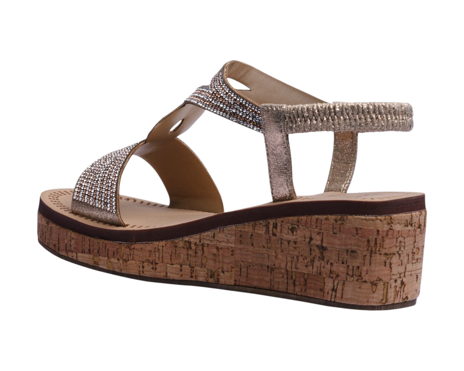 Foto 5 pulgar | Sandalia Cuña Para Mujer Lob Footwear Textile Rosa 90605045