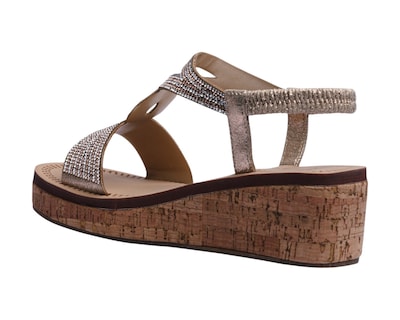 Foto 4 | Sandalia Cuña Para Mujer Lob Footwear Textile Rosa 90605045