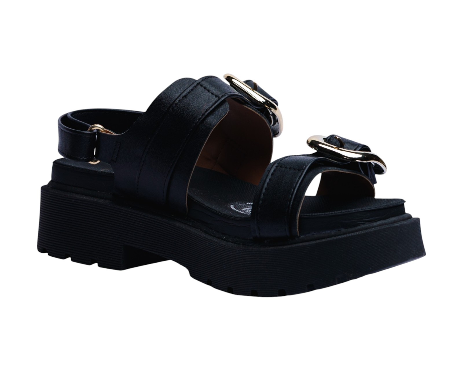 Sandalia Cuña Para Mujer Lob Footwear Pelica Negro 86805060