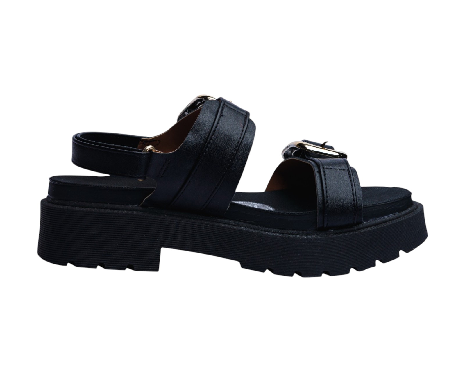 Foto 3 pulgar | Sandalia Cuña Para Mujer Lob Footwear Pelica Negro 86805060
