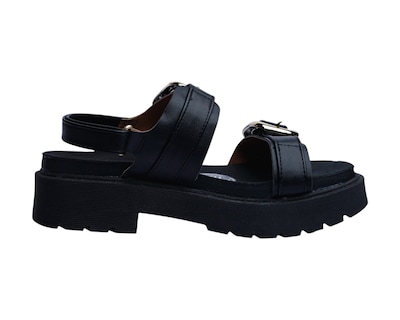 Foto 2 | Sandalia Cuña Para Mujer Lob Footwear Pelica Negro 86805060
