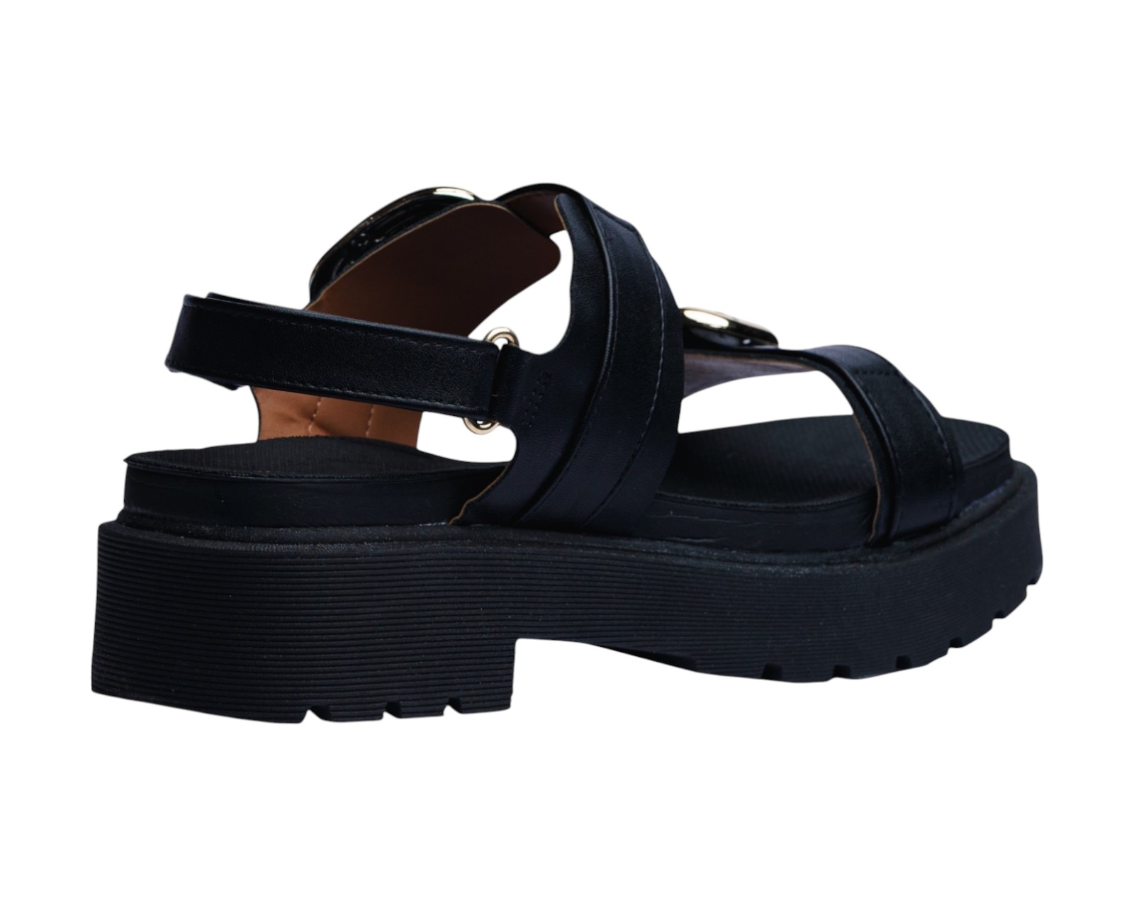 Foto 4 pulgar | Sandalia Cuña Para Mujer Lob Footwear Pelica Negro 86805060