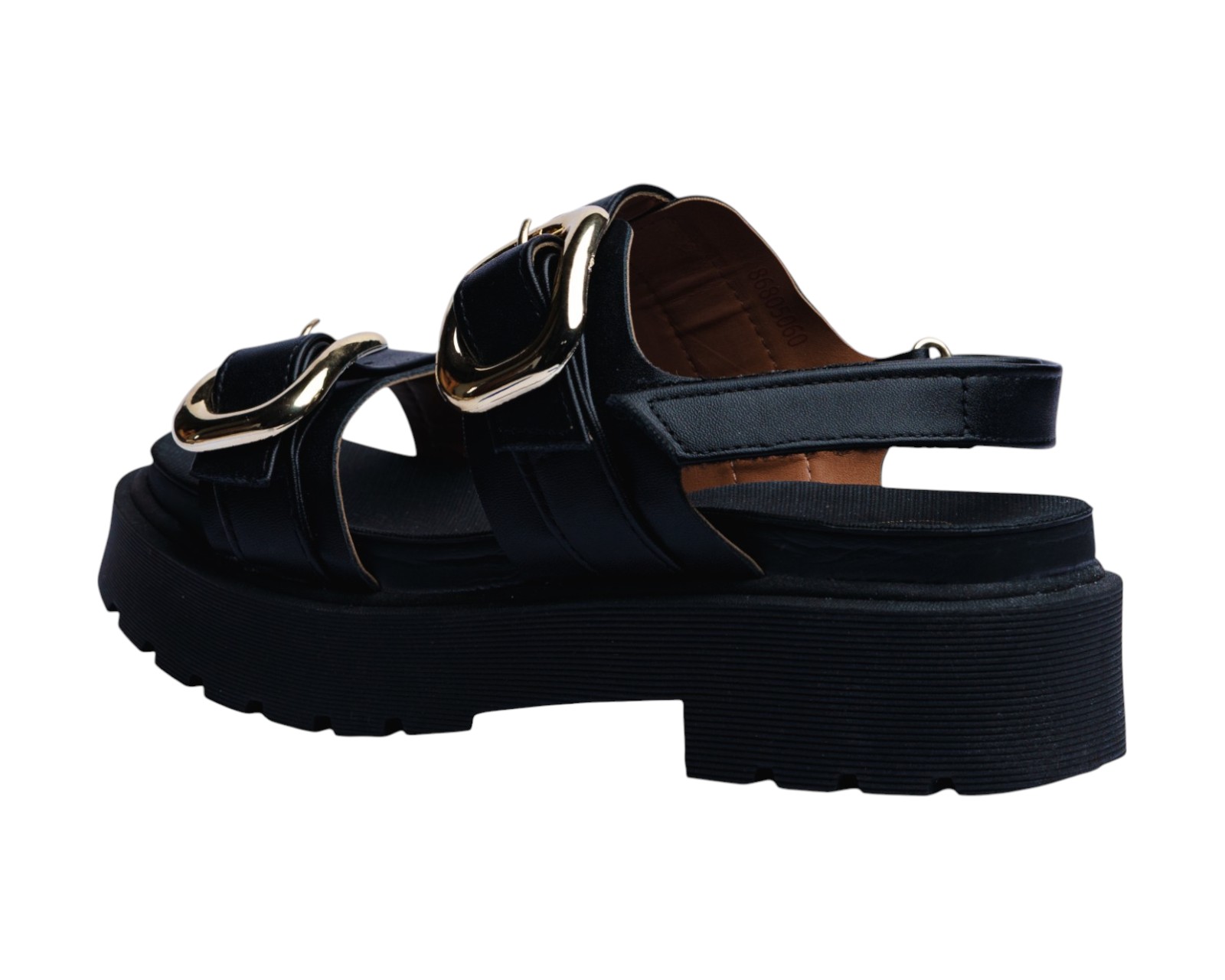 Foto 5 pulgar | Sandalia Cuña Para Mujer Lob Footwear Pelica Negro 86805060