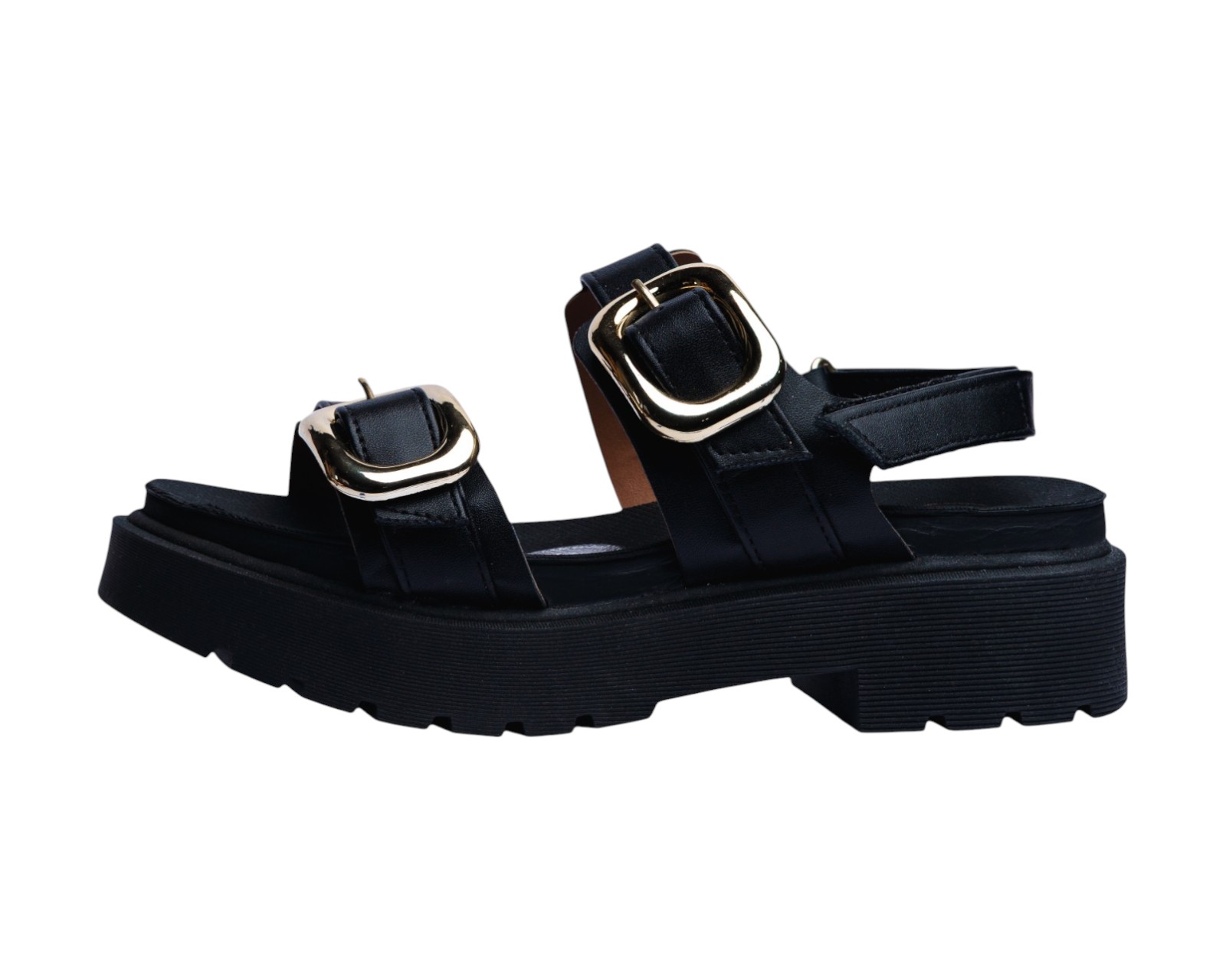 Foto 6 pulgar | Sandalia Cuña Para Mujer Lob Footwear Pelica Negro 86805060