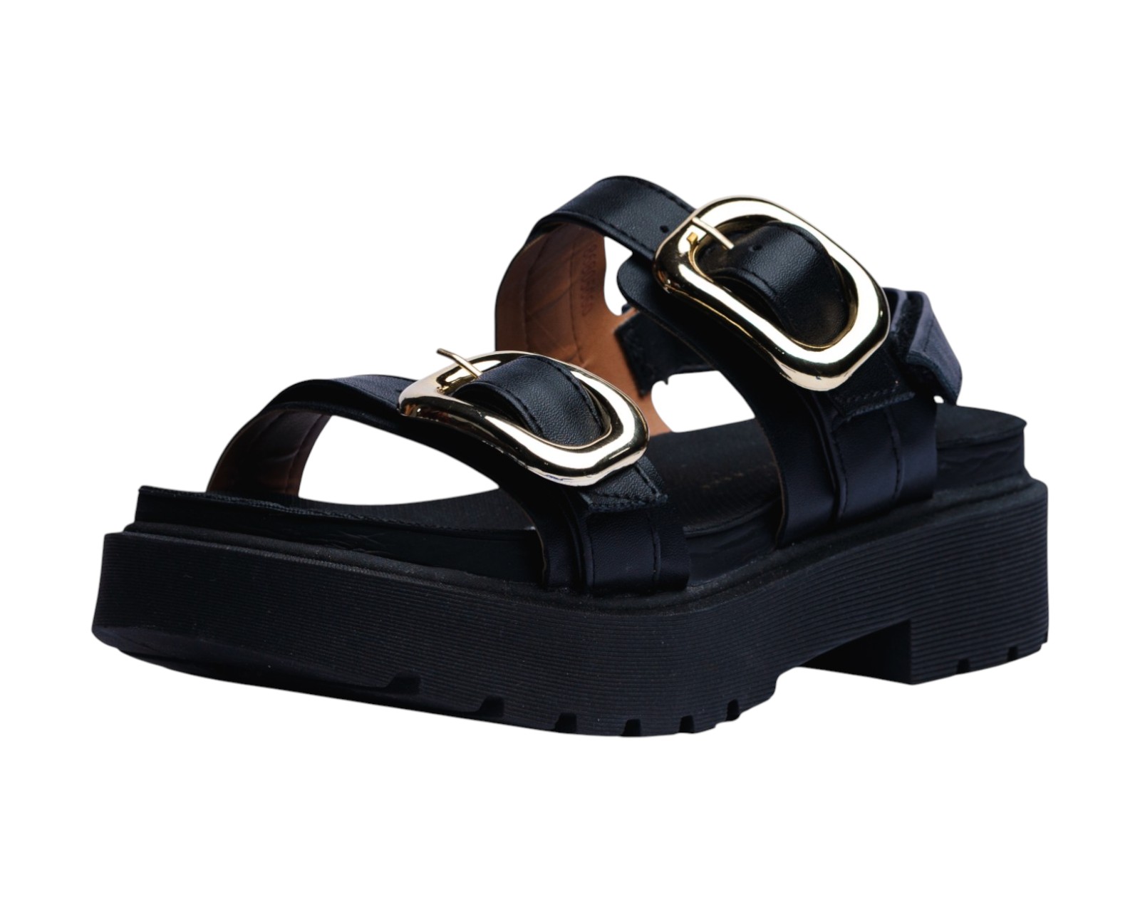 Foto 7 pulgar | Sandalia Cuña Para Mujer Lob Footwear Pelica Negro 86805060