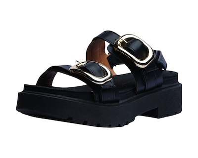 Foto 6 | Sandalia Cuña Para Mujer Lob Footwear Pelica Negro 86805060