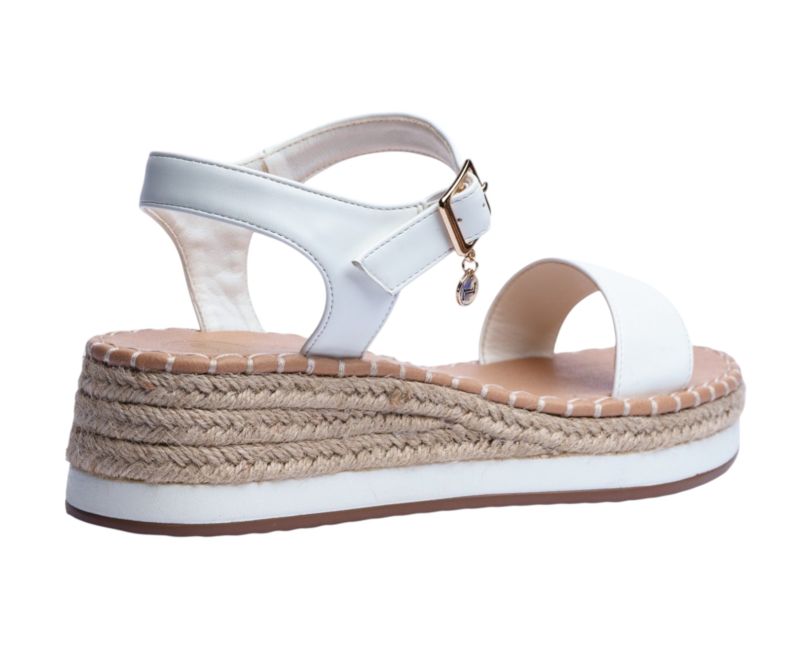 Foto 4 pulgar | Sandalia Cuña Para Mujer Lob Footwear Pu Blanco 90605463