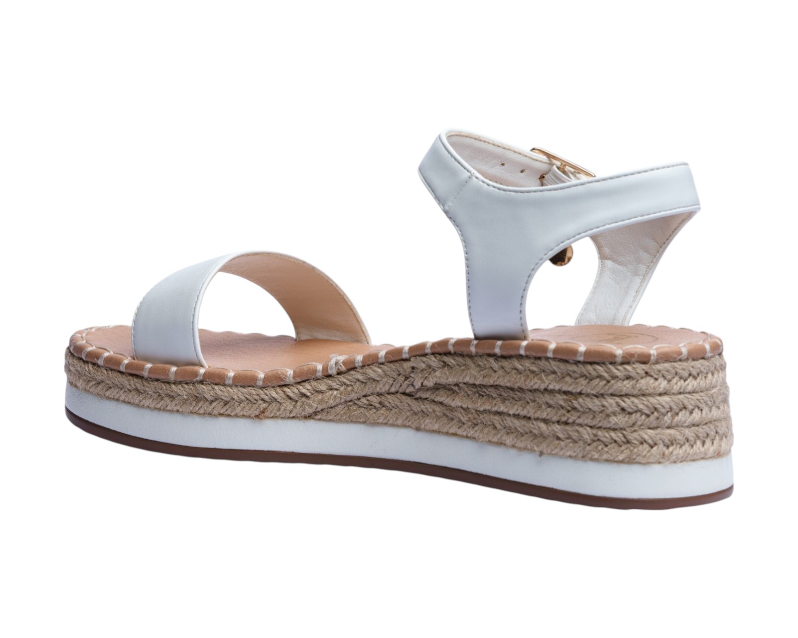 Foto 4 | Sandalia Cuña Para Mujer Lob Footwear Pu Blanco 90605463