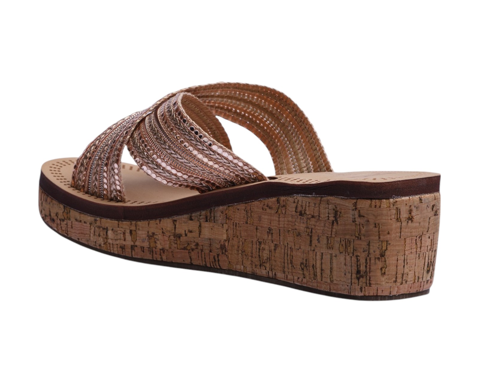 Foto 5 pulgar | Sandalia Cuña Para Mujer Lob Footwear Textile Rosa 90605465