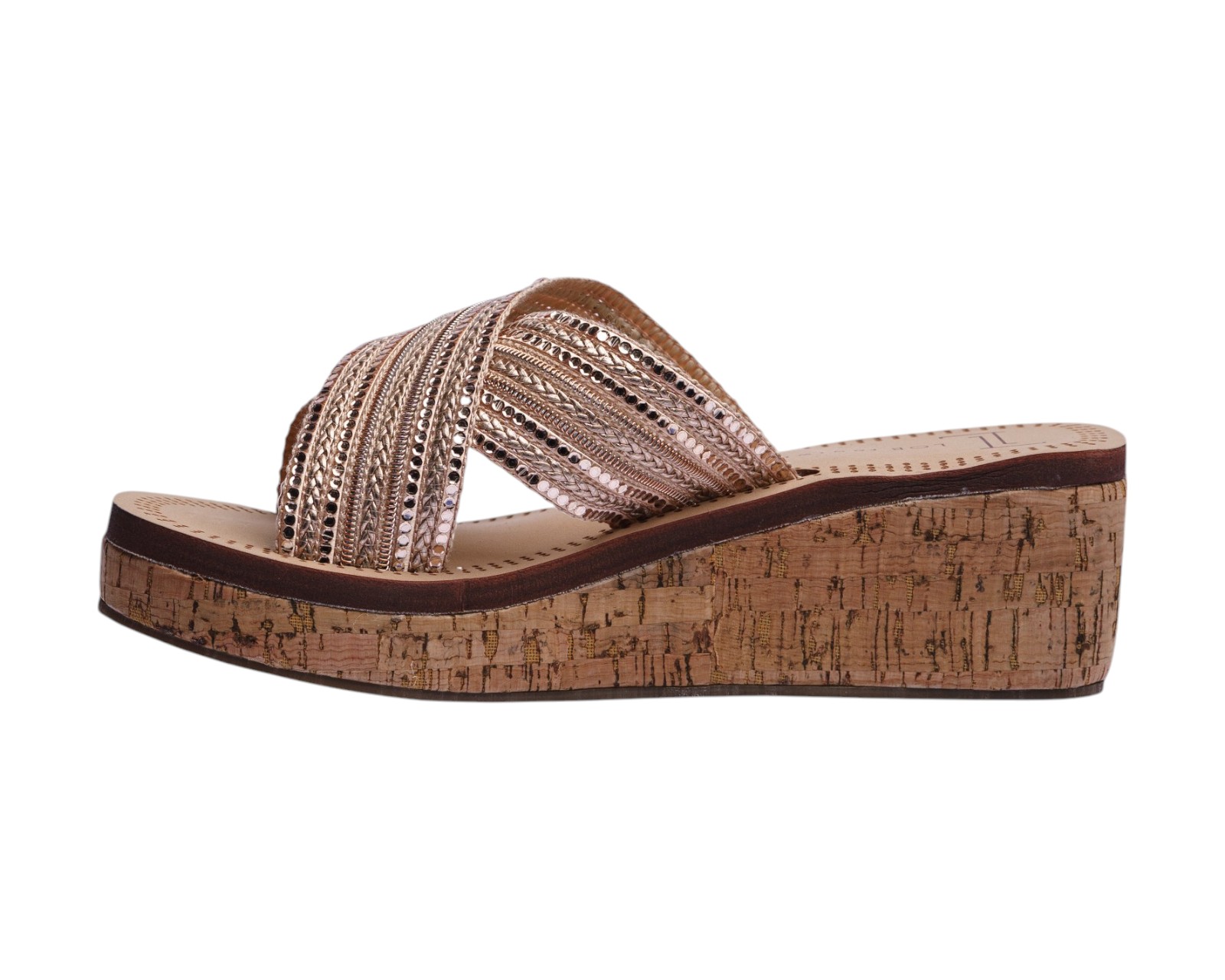 Foto 6 pulgar | Sandalia Cuña Para Mujer Lob Footwear Textile Rosa 90605465