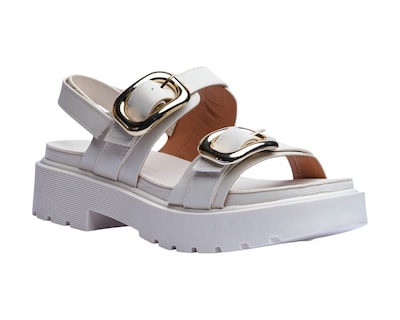 Foto 1 | Sandalia Cuña Para Mujer Lob Footwear Pelica Blanco 86805061