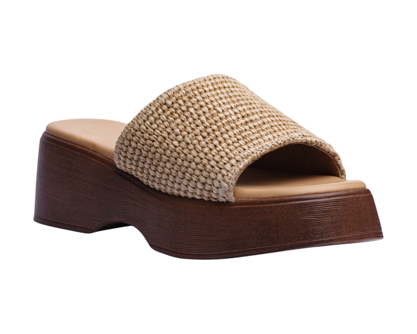 Foto 1 | Sandalia Cuña Para Mujer Lob Footwear Rafia Beige 90605047