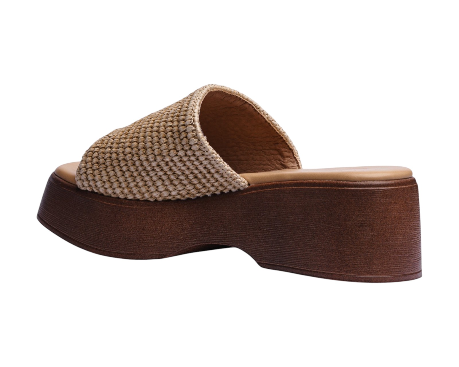 Foto 5 pulgar | Sandalia Cuña Para Mujer Lob Footwear Rafia Beige 90605047