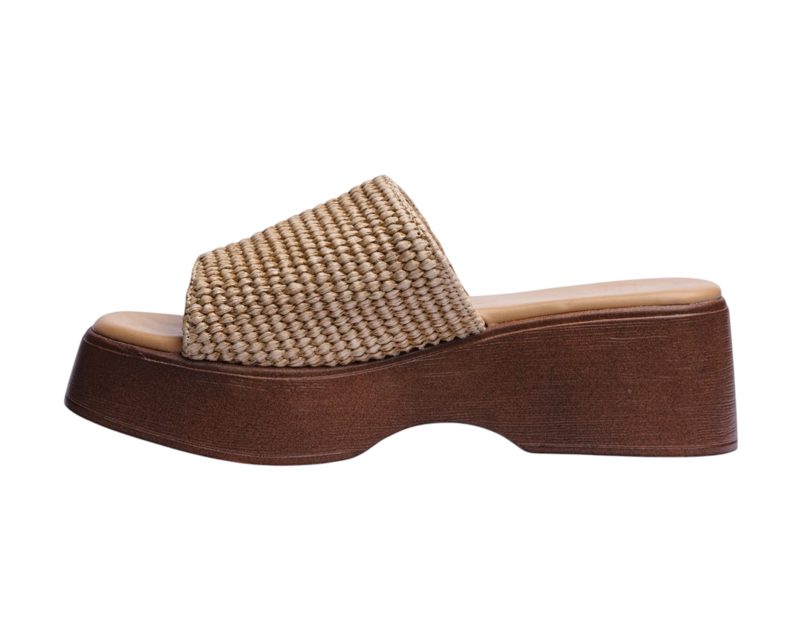 Foto 6 pulgar | Sandalia Cuña Para Mujer Lob Footwear Rafia Beige 90605047