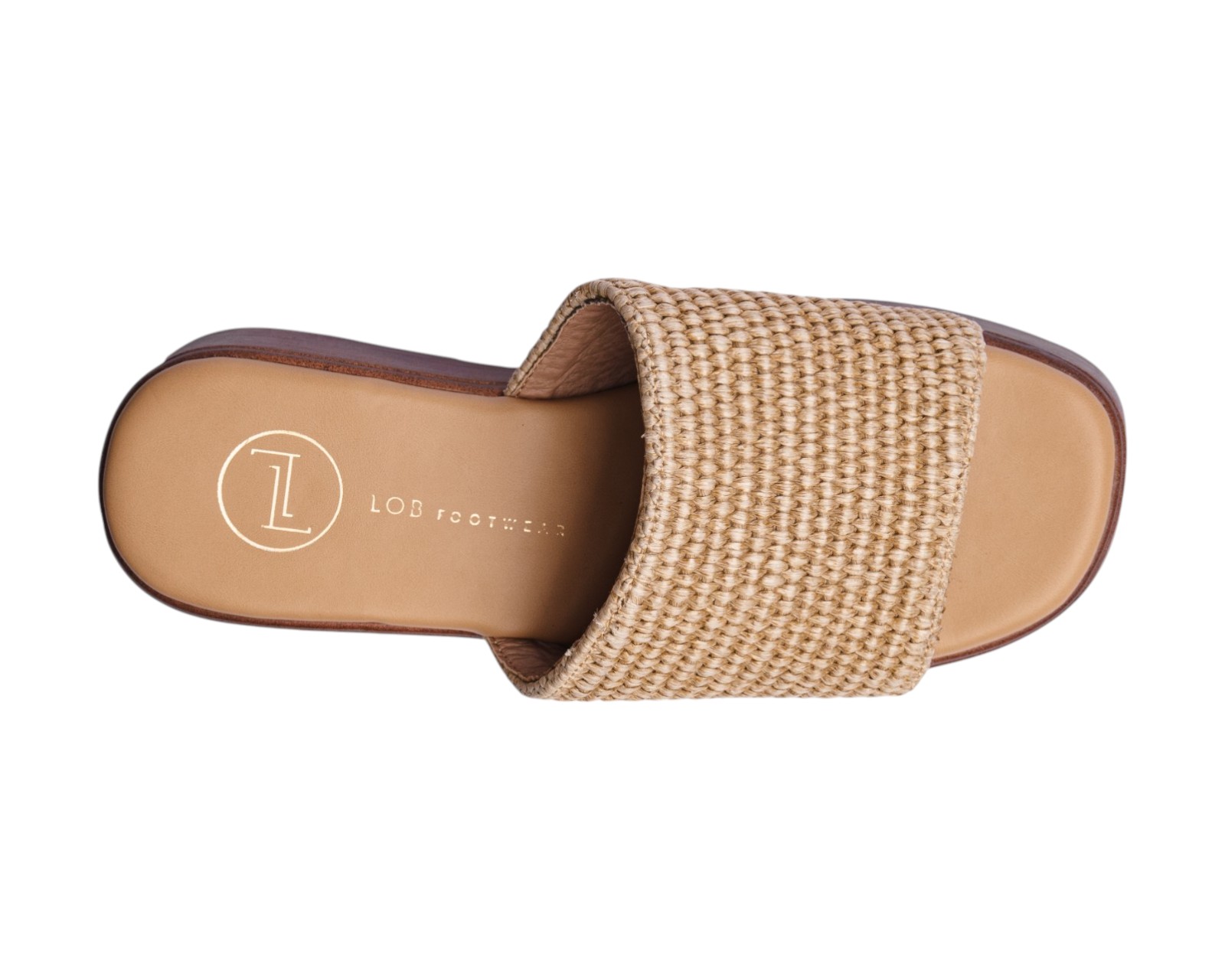 Foto 8 pulgar | Sandalia Cuña Para Mujer Lob Footwear Rafia Beige 90605047