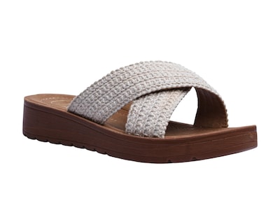 Foto 1 | Sandalia Cuña Para Mujer Lob Footwear Textile Beige 90605048