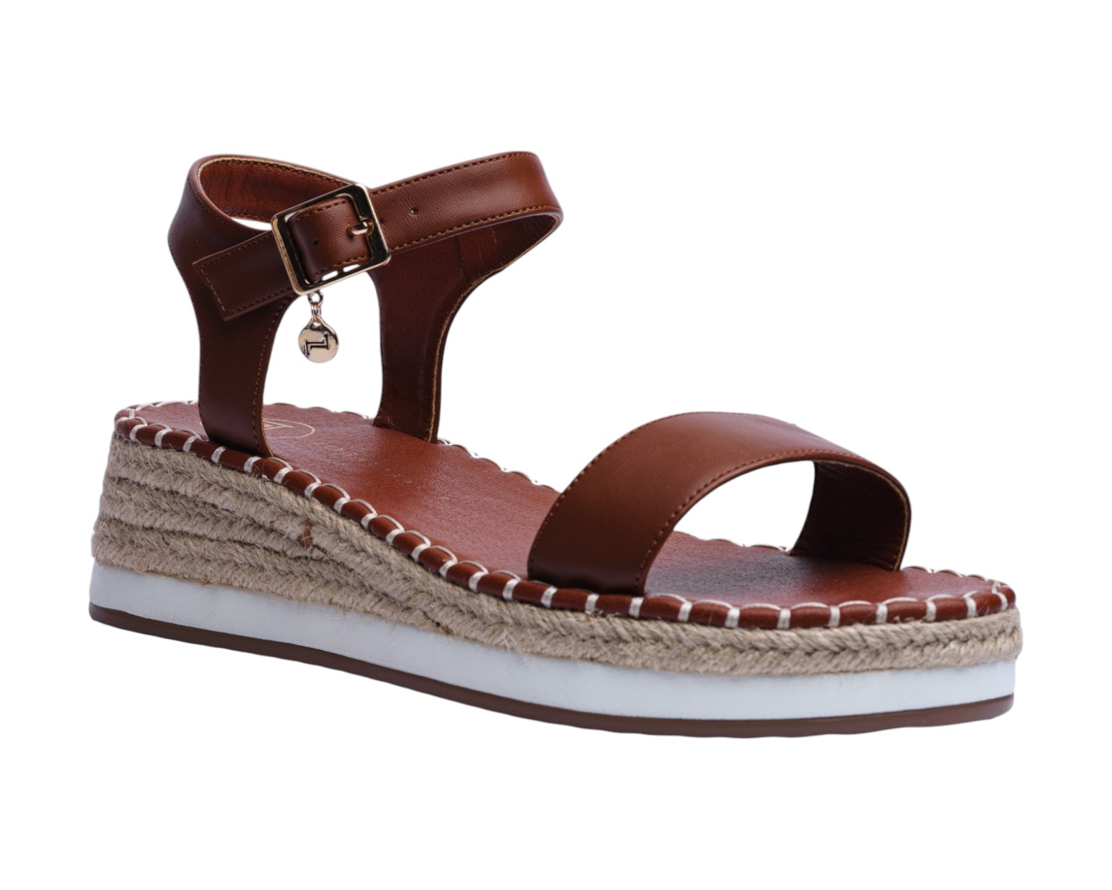 Foto 1 | Sandalia Cuña Para Mujer Lob Footwear Pu Café 90605464