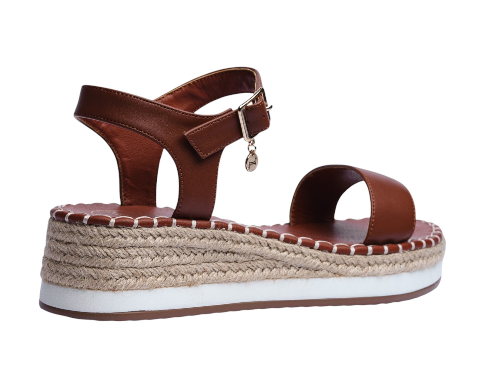 Foto 4 pulgar | Sandalia Cuña Para Mujer Lob Footwear Pu Café 90605464