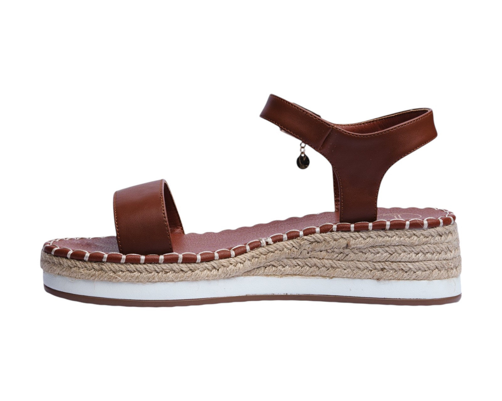 Foto 6 pulgar | Sandalia Cuña Para Mujer Lob Footwear Pu Café 90605464
