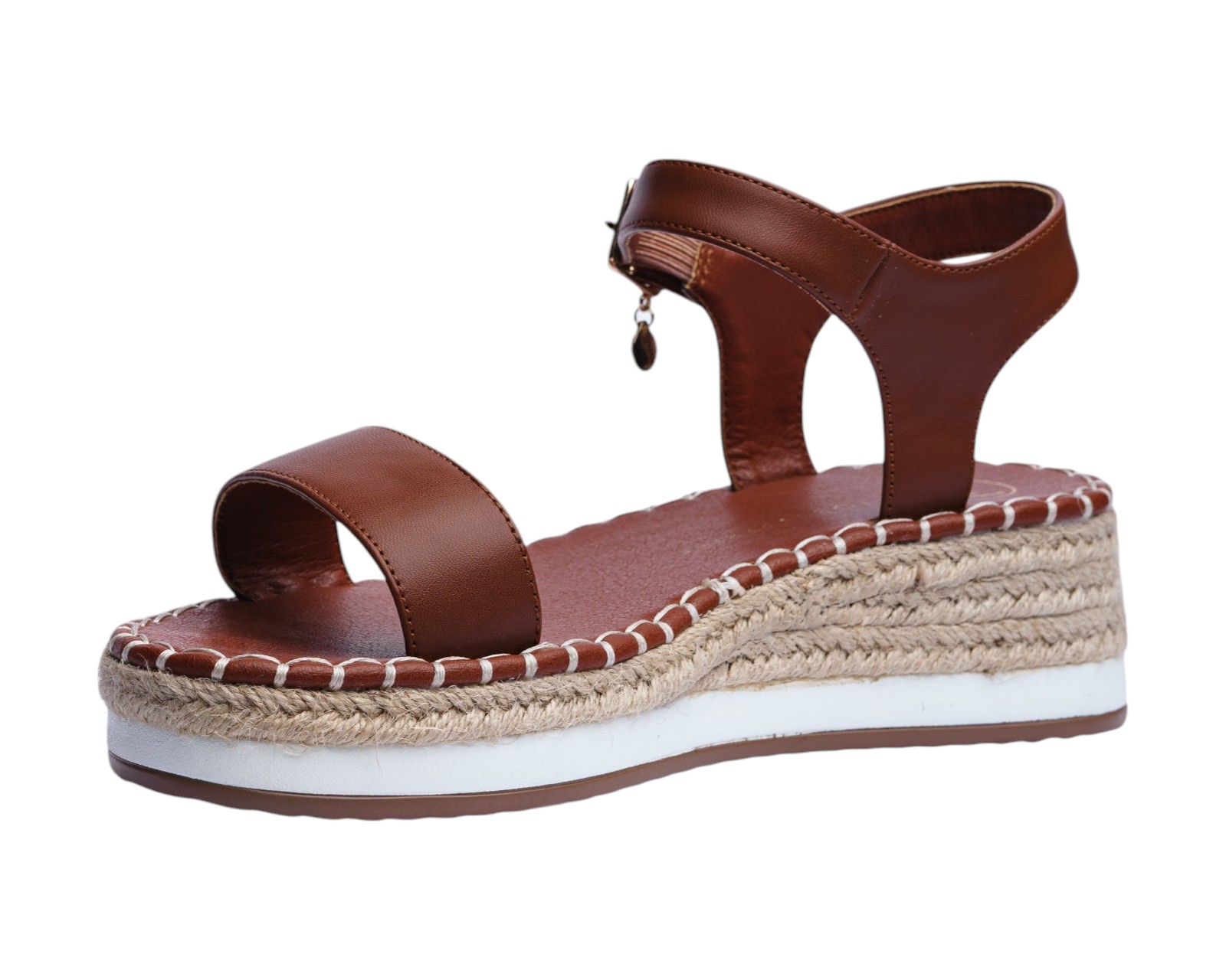 Foto 7 pulgar | Sandalia Cuña Para Mujer Lob Footwear Pu Café 90605464