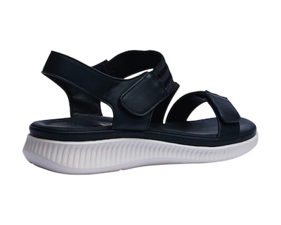 Foto 3 | Sandalia Cuña Para Mujer Lob Footwear Textil Negro 56205000