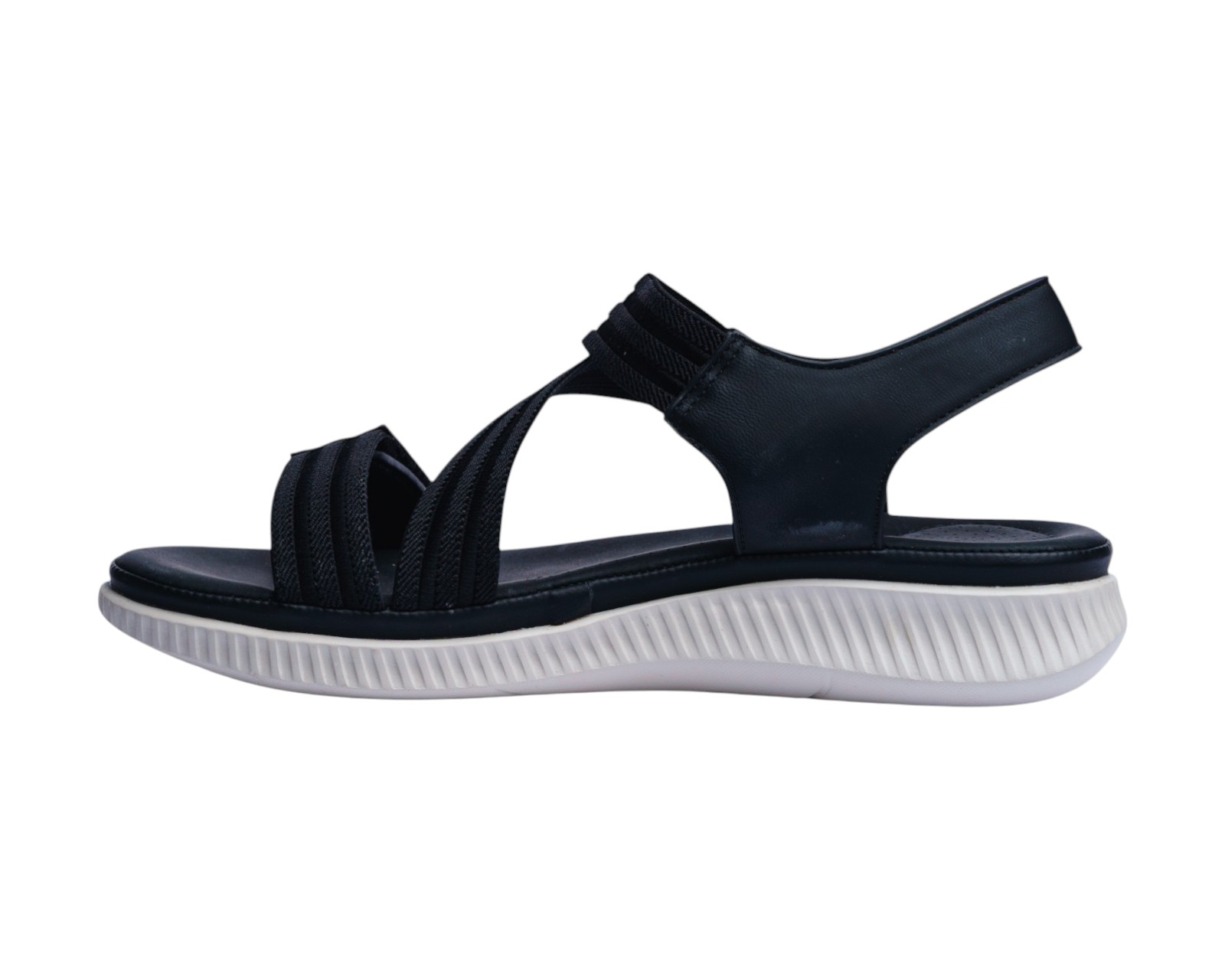 Foto 6 pulgar | Sandalia Cuña Para Mujer Lob Footwear Textil Negro 56205000