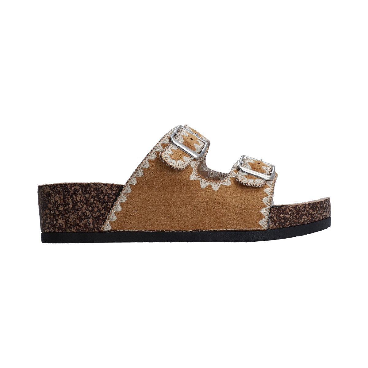 Foto 6 pulgar | Sandalia Dama Berlin Plataforma Camel Con Hebillas