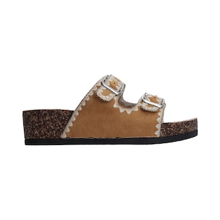 Foto 5 | Sandalia Dama Berlin Plataforma Camel Con Hebillas