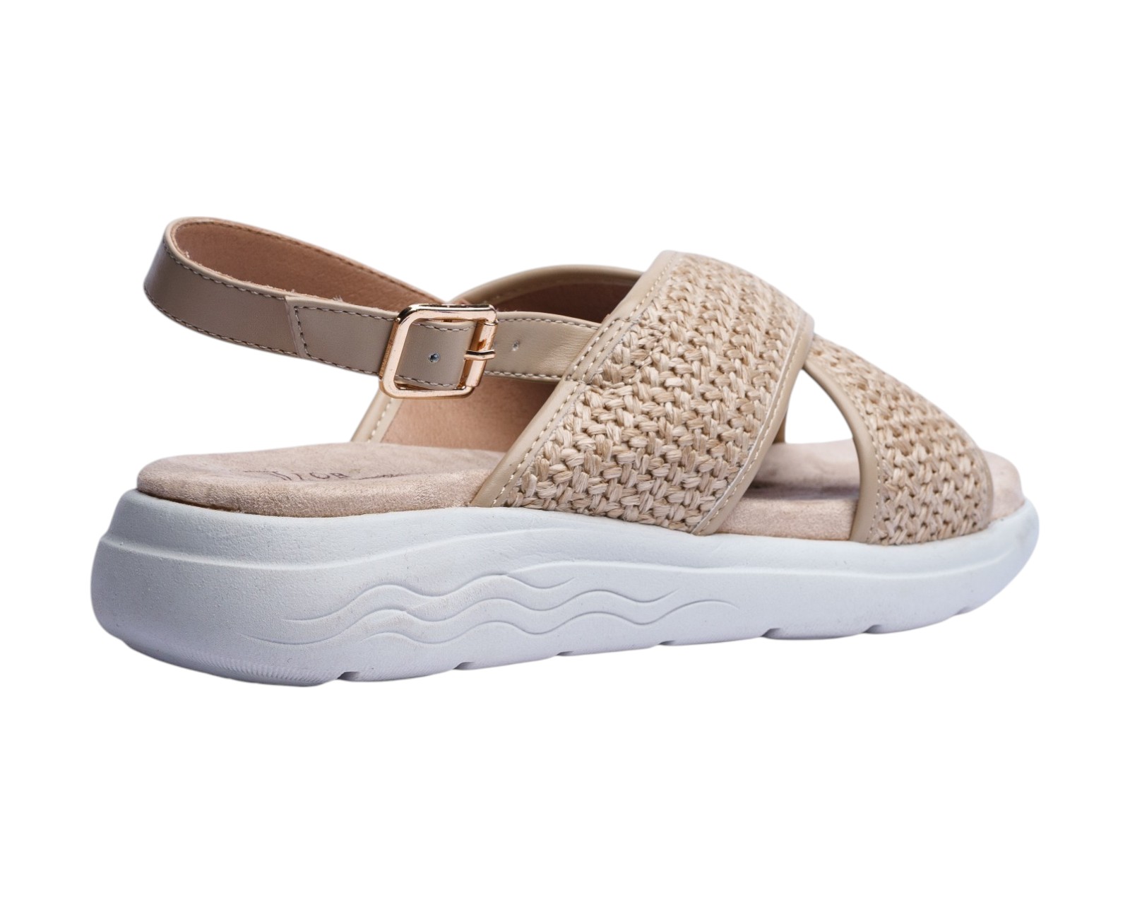 Foto 3 | Sandalia Cuña Para Mujer Lob Footwear Rafia Beige 91805036