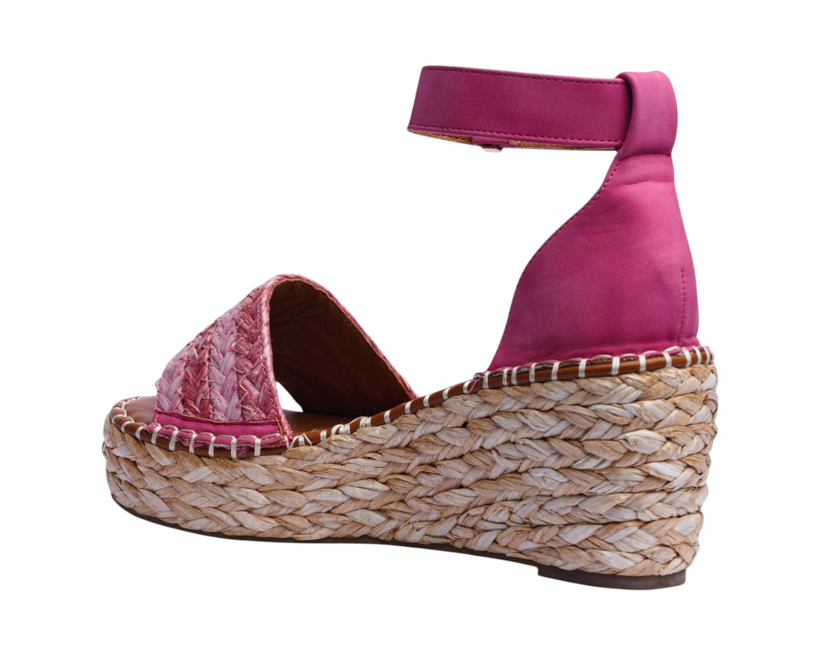 Foto 5 pulgar | Sandalia Cuña Para Mujer Lob Footwear Rafia Rosa 51705462