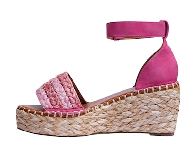Foto 5 | Sandalia Cuña Para Mujer Lob Footwear Rafia Rosa 51705462