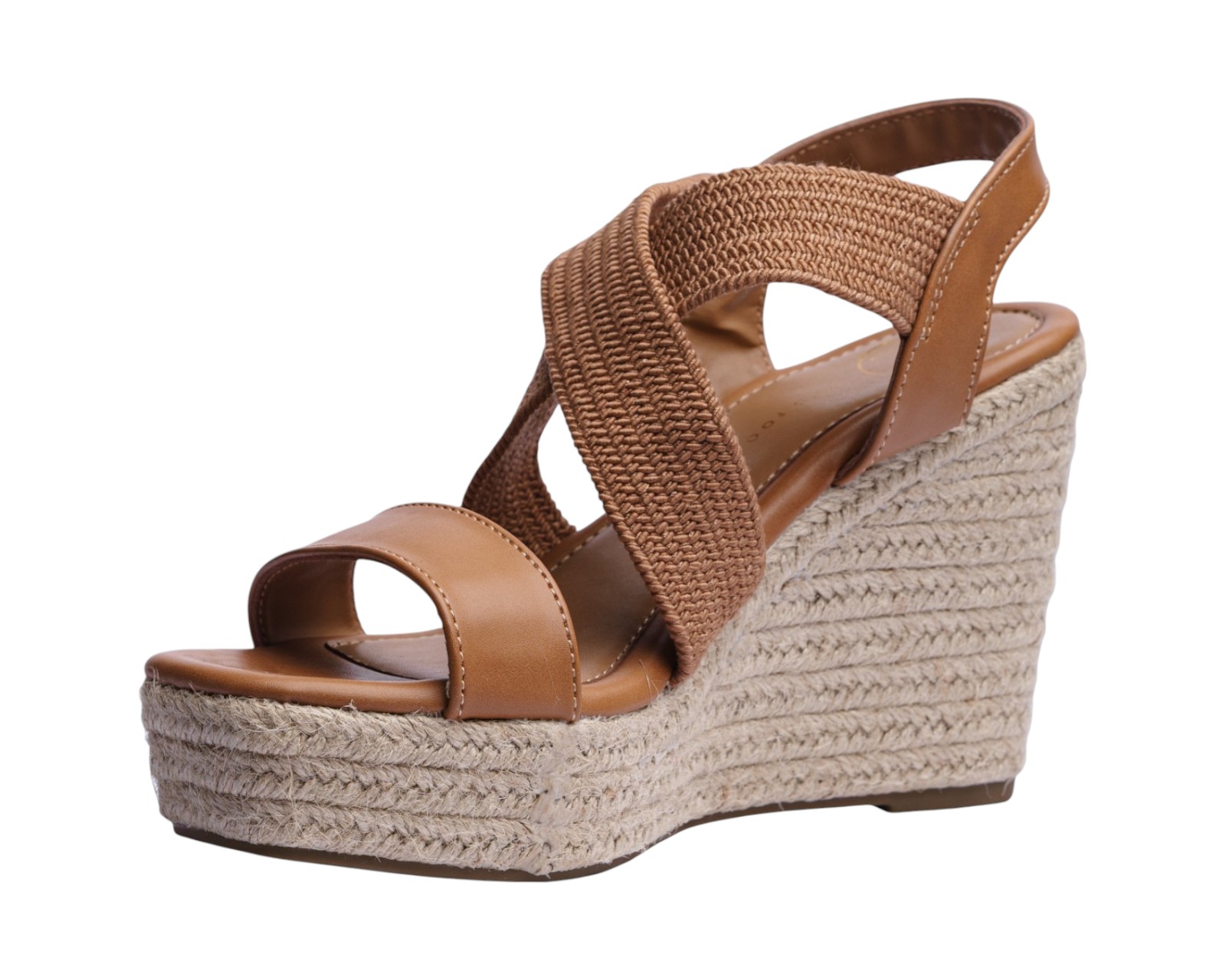 Foto 7 pulgar | Sandalia Cuña Para Mujer Lob Footwear Textil Café 93005014