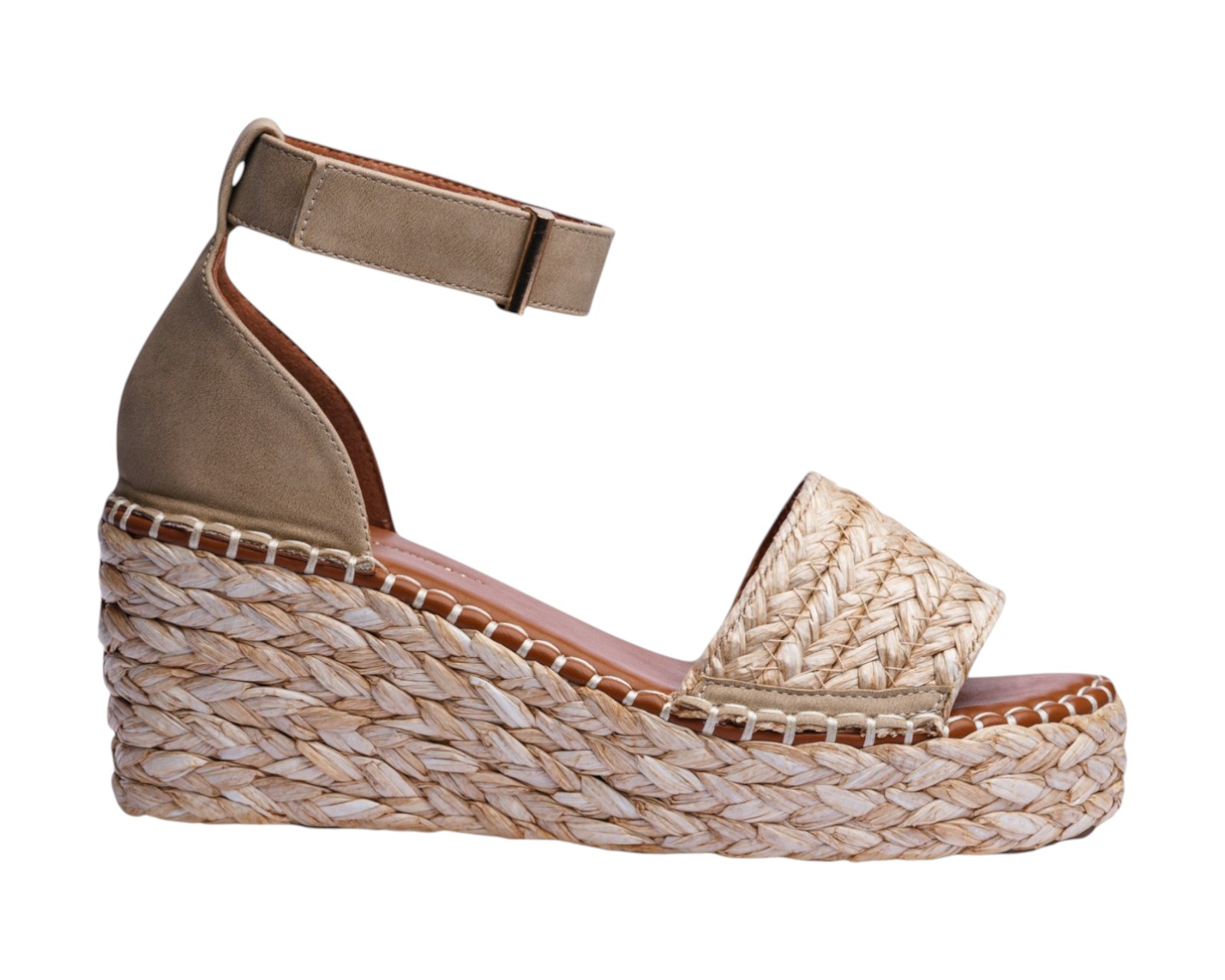 Foto 3 pulgar | Sandalia Cuña Para Mujer Lob Footwear Rafia Beige 51705461