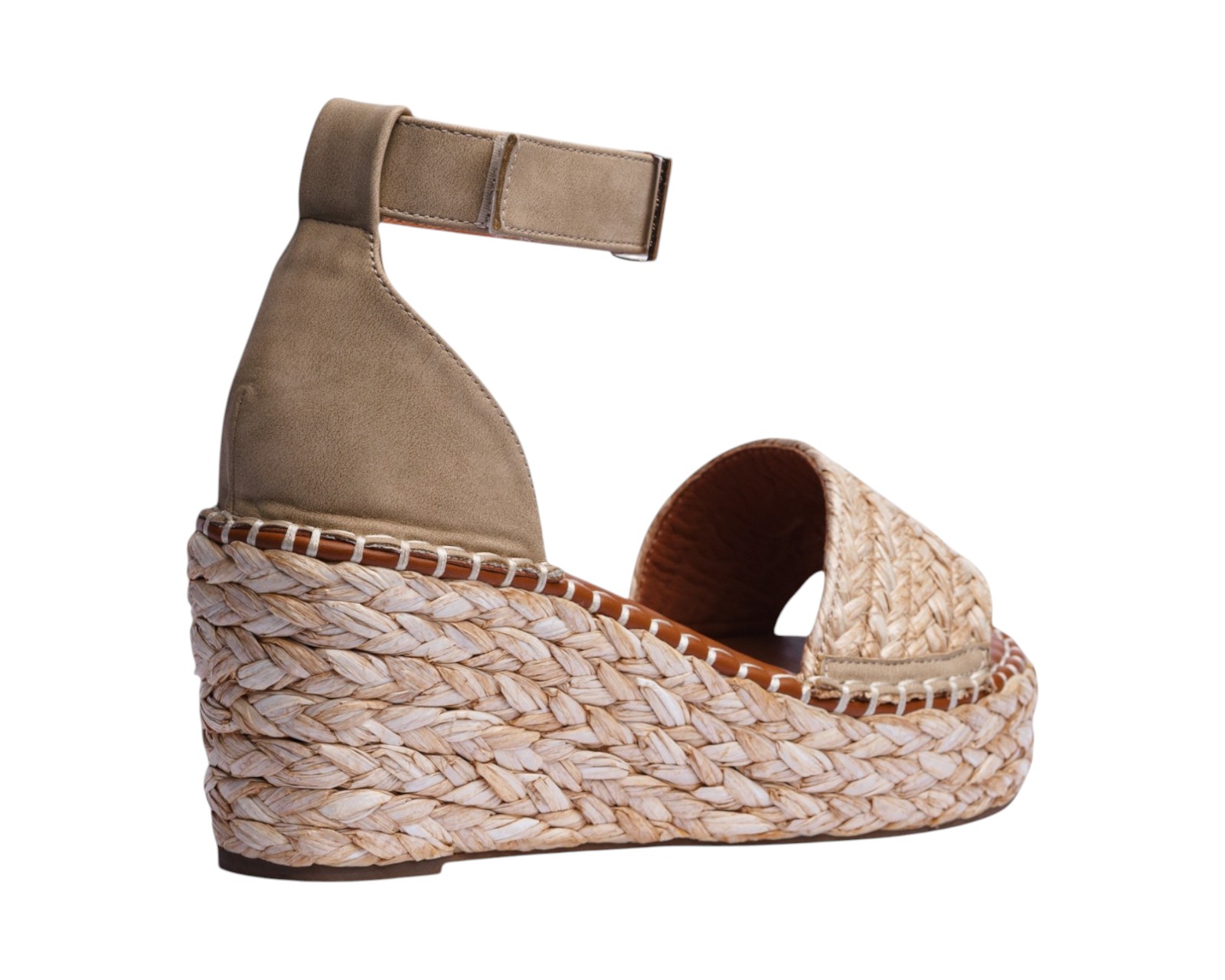 Foto 4 pulgar | Sandalia Cuña Para Mujer Lob Footwear Rafia Beige 51705461