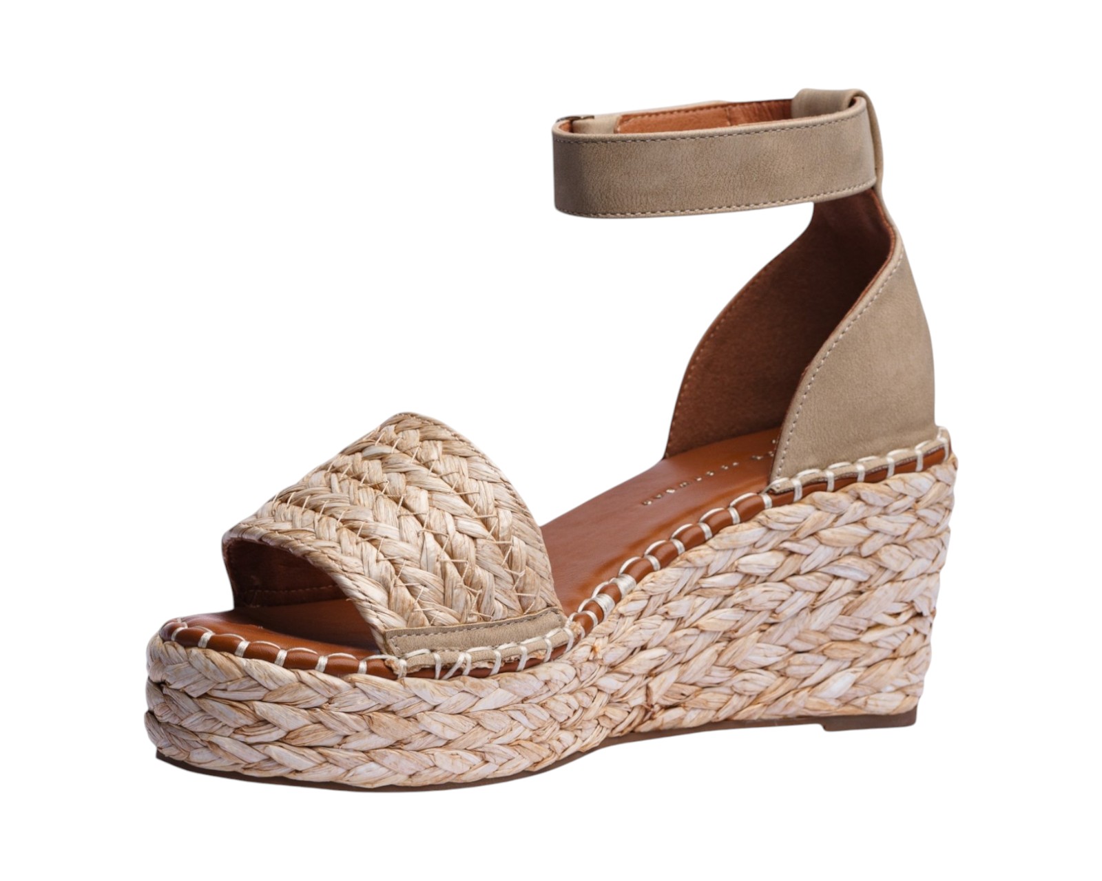 Foto 7 pulgar | Sandalia Cuña Para Mujer Lob Footwear Rafia Beige 51705461