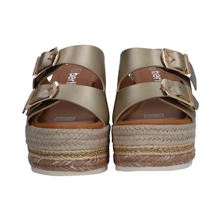 Foto 2 | Sandalias de Plataforma Berlin Doradas para Mujer