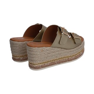 Foto 3 | Sandalias de Plataforma Berlin Doradas para Mujer