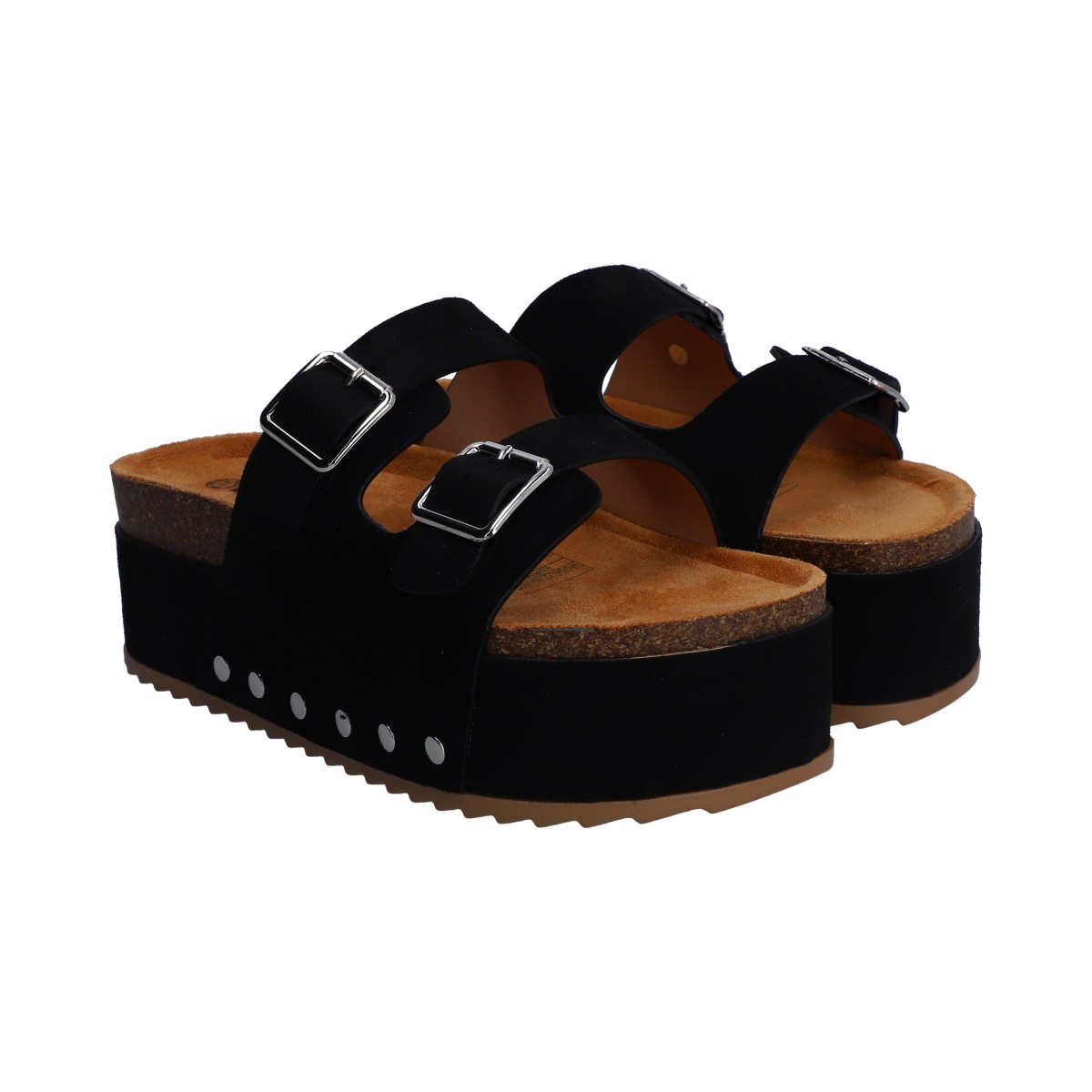 Sandalias Berlin Plataforma con Hebillas para Mujer